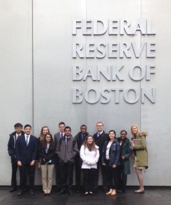Honors in Business Students outside of the Federal Reserve Bank of Boston
